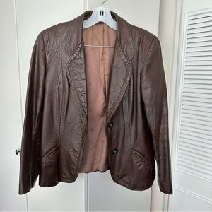 Chocolate Brown Leather Jacket
